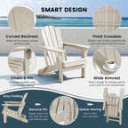 Chaise Adirondack pliante de patio d'extérieur tout temps résistante à la décoloration Polytrends Laguna