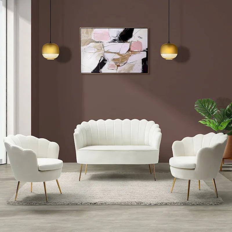 Ensemble de salon 3 pièces Xabier 132 cm par HULALA HOME