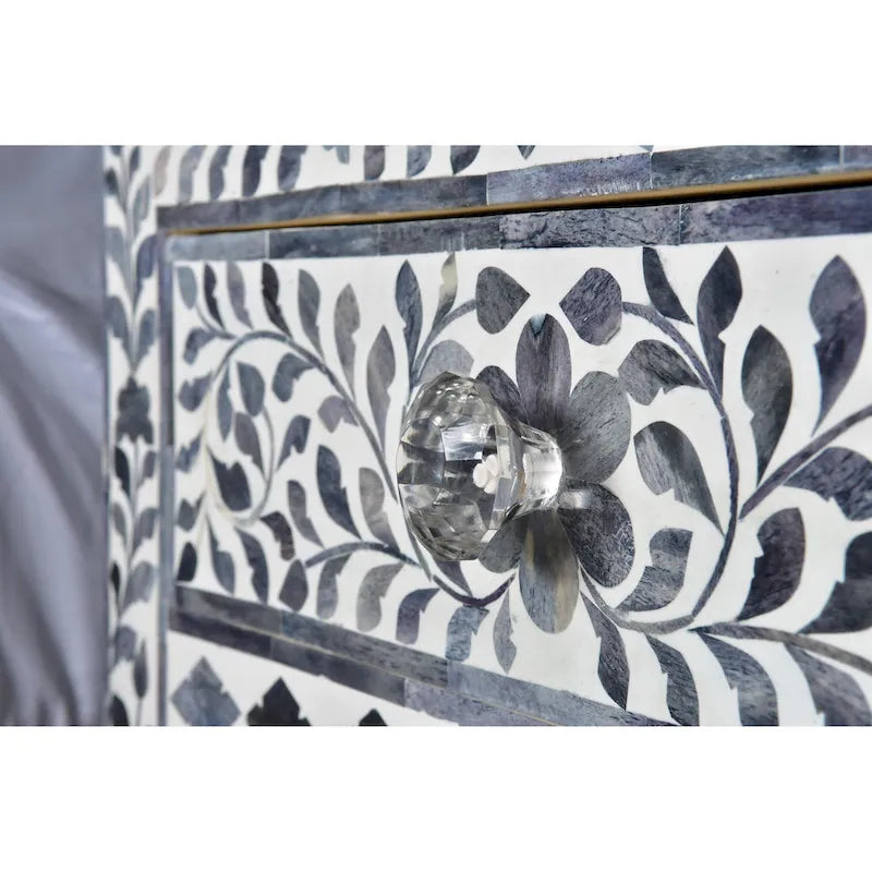 Meuble d'appoint Steve Silver Firoz avec incrustations en os