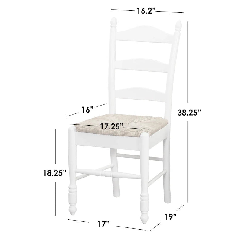 Chaise de salle à manger Simple Living Jessie à dossier échelle (Lot de 2)