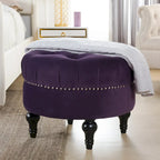 Pouf rond touffeté Dawn par Jennifer Taylor Home