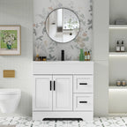 Meuble-lavabo Wavy Line 30/36/48 avec évier et robinet
