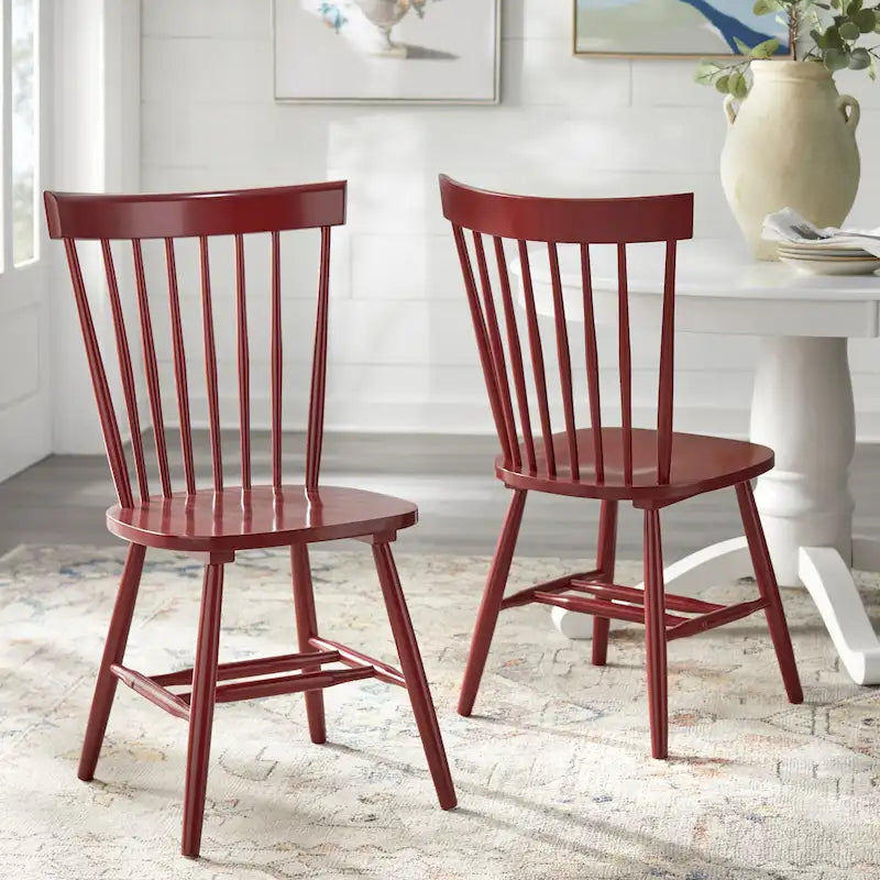 Chaises de salle à manger à barreaux en bois massif Simple Living Venice (lot de 2)