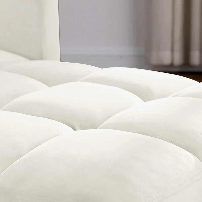 Chaise longue convertible 3-en-1 en lit, noir