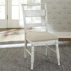 Chaise d'appoint à dossier à lattes Whitney Antique Linen (lot de 2)