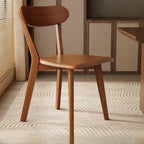 Chaise de salle à manger sans accoudoirs à dossier bas en bois moderne
