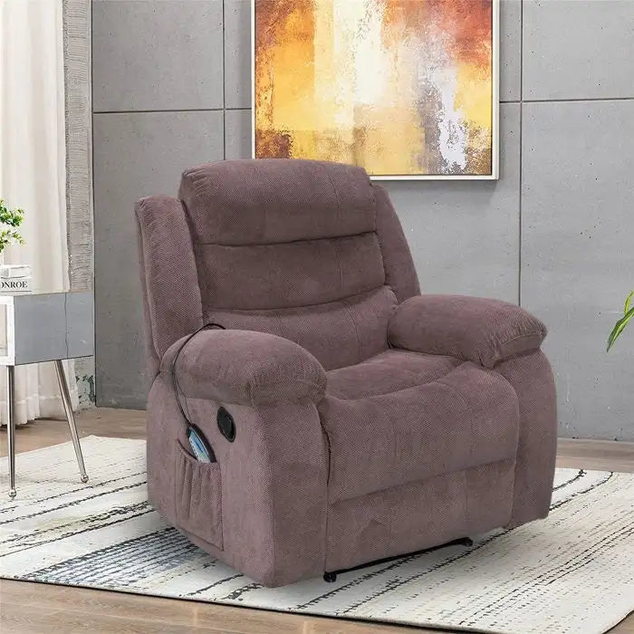 Fauteuil inclinable moelleux avec fonction massage et chauffage