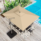 MAISON ARTS Parasol déporté hydraulique automatique 3,6 m Mât en aluminium Rotation à 360 degrés