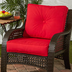 Ensemble de 2 coussins d'extérieur Sunbrella haut de gamme à assise profonde