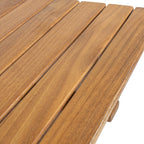 Ensemble de bistro d'extérieur pliant 3 pièces Cadiz Modern Coastal en bois d'acacia, par JONATHAN Y
