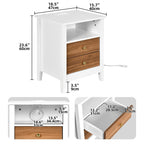 Tables de chevet lot de 2 avec station de recharge table d'appoint avec 2 tiroirs avec ports USB et prises de courant chevet de lit