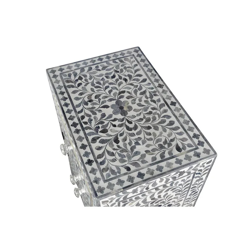 Meuble d'appoint Steve Silver Firoz avec incrustations en os