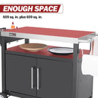 Table de préparation pour barbecue Royal Gourmet avec chariot de cuisine mobile et rangement