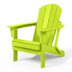 Chaise Adirondack pliante de patio d'extérieur tout temps résistante à la décoloration Polytrends Laguna