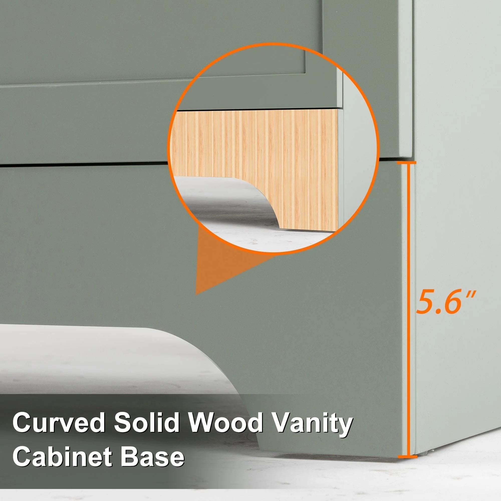 Meuble-lavabo Wavy Line 30/36/48 avec évier et robinet