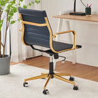LUXMOD Chaise de Bureau à Domicile Côtelée Fauteuil de Bureau