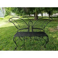 Banc papillon ancien en métal noir