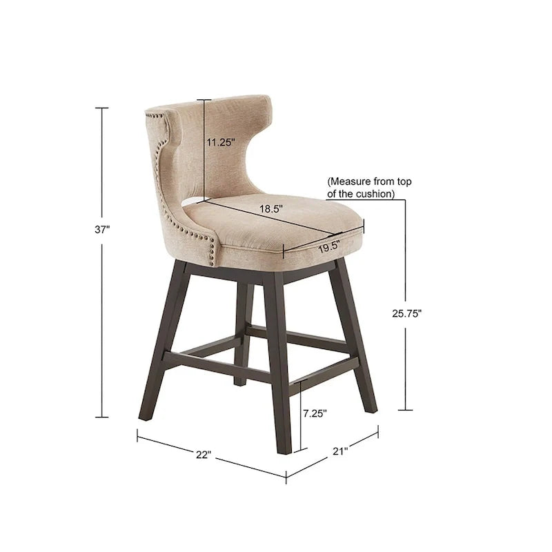 Tabouret de comptoir pivotant à 360 degrés Madison Park Janet