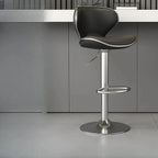 Tabouret de bar pivotant réglable en cuir rembourré