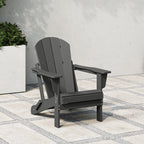 Chaise Adirondack pliante de patio d'extérieur tout temps résistante à la décoloration Polytrends Laguna