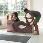 Avana Kami Chaise convertible / Yoga & Massage - Pouf 2 en 1 avec chaise longue de yoga pliable dissimulée, microvelours - N/A