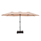 MAISON ARTS Parasol double de 4,5 m pour terrasse, grande taille, avec pied inclus