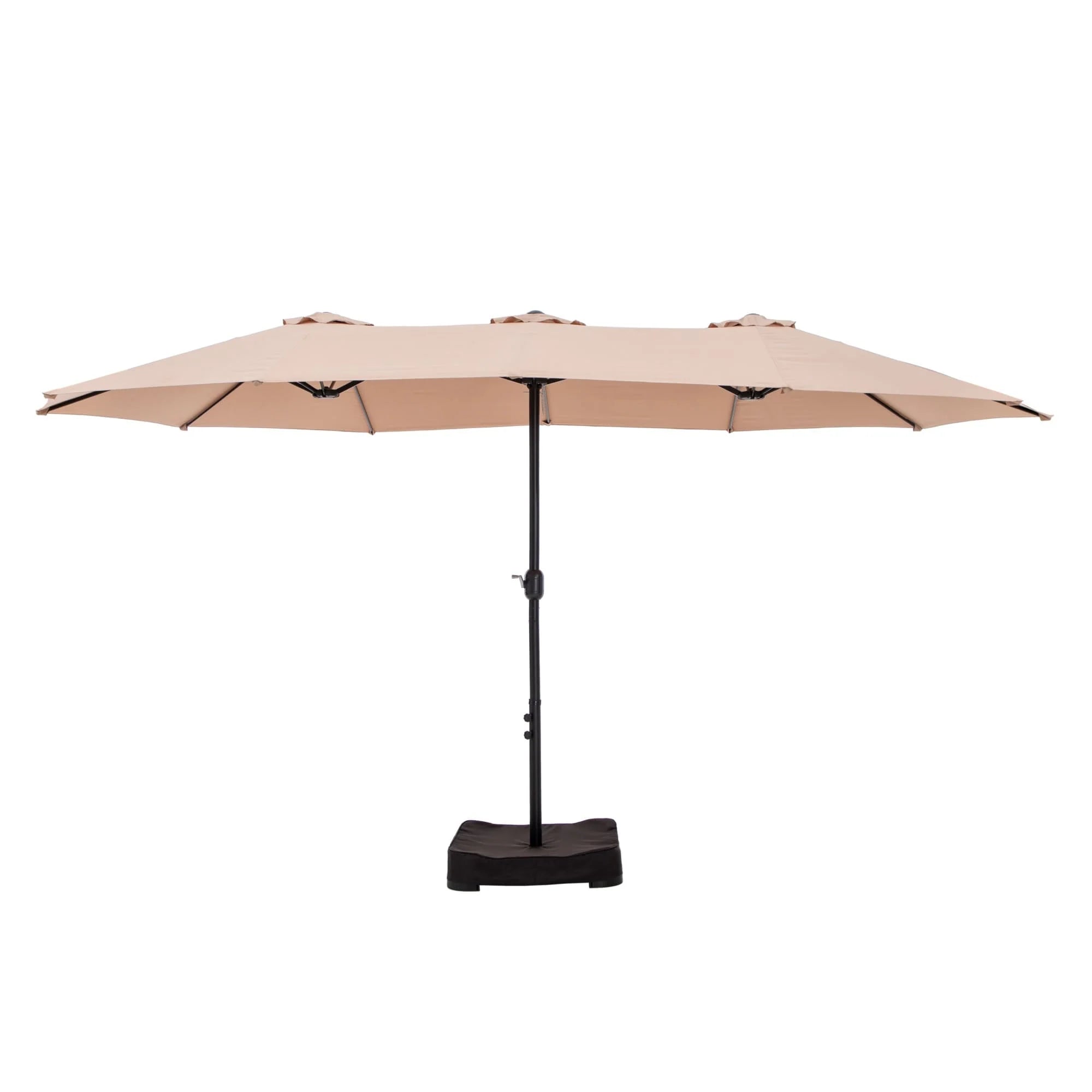 MAISON ARTS Parasol double de 4,5 m pour terrasse, grande taille, avec pied inclus