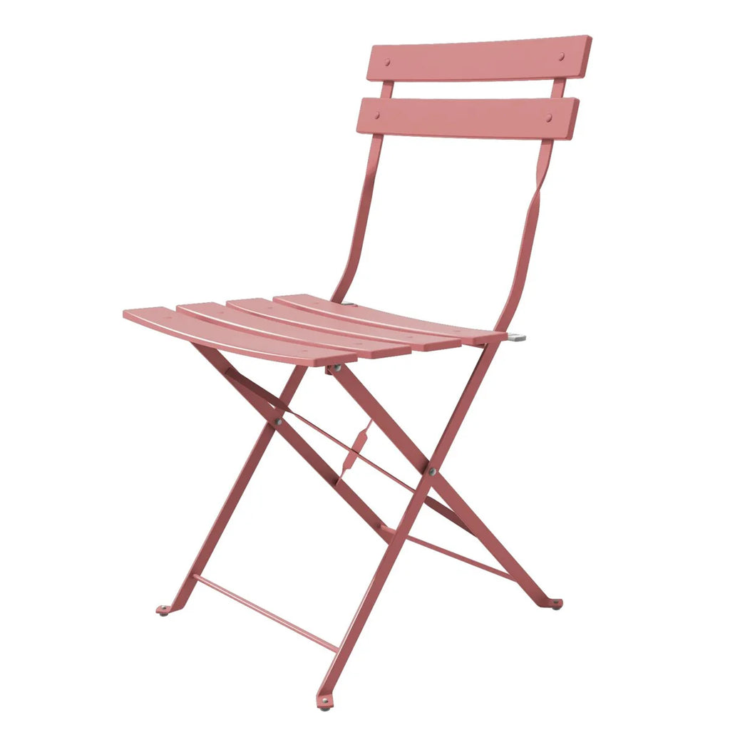 Ensemble bistro pliant 3 pièces en métal, ensemble de conversation intérieur/extérieur résistant aux intempéries pour patio, cour, jardin