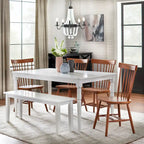 Chaises de salle à manger à barreaux en bois massif Simple Living Venice (lot de 2)