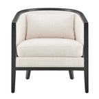 Fauteuil d'appoint en lin Tillman avec rotin