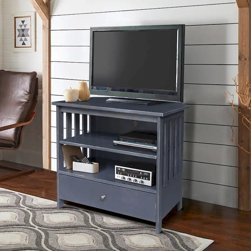 Meuble TV d'angle Mission en bois massif