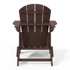 Chaise Adirondack pliante de patio d'extérieur tout temps résistante à la décoloration Polytrends Laguna