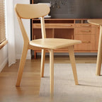 Chaise de salle à manger sans accoudoirs à dossier bas en bois moderne
