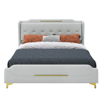 Lit rembourré moderne en cuir PU Uphou de Christopher Knight Home