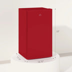 HOMCOM Mini-réfrigérateur avec congélateur 90 L, petit réfrigérateur avec thermostat réglable pour chambre