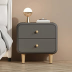 Table de chevet moderne en bois avec 2 tiroirs et pieds