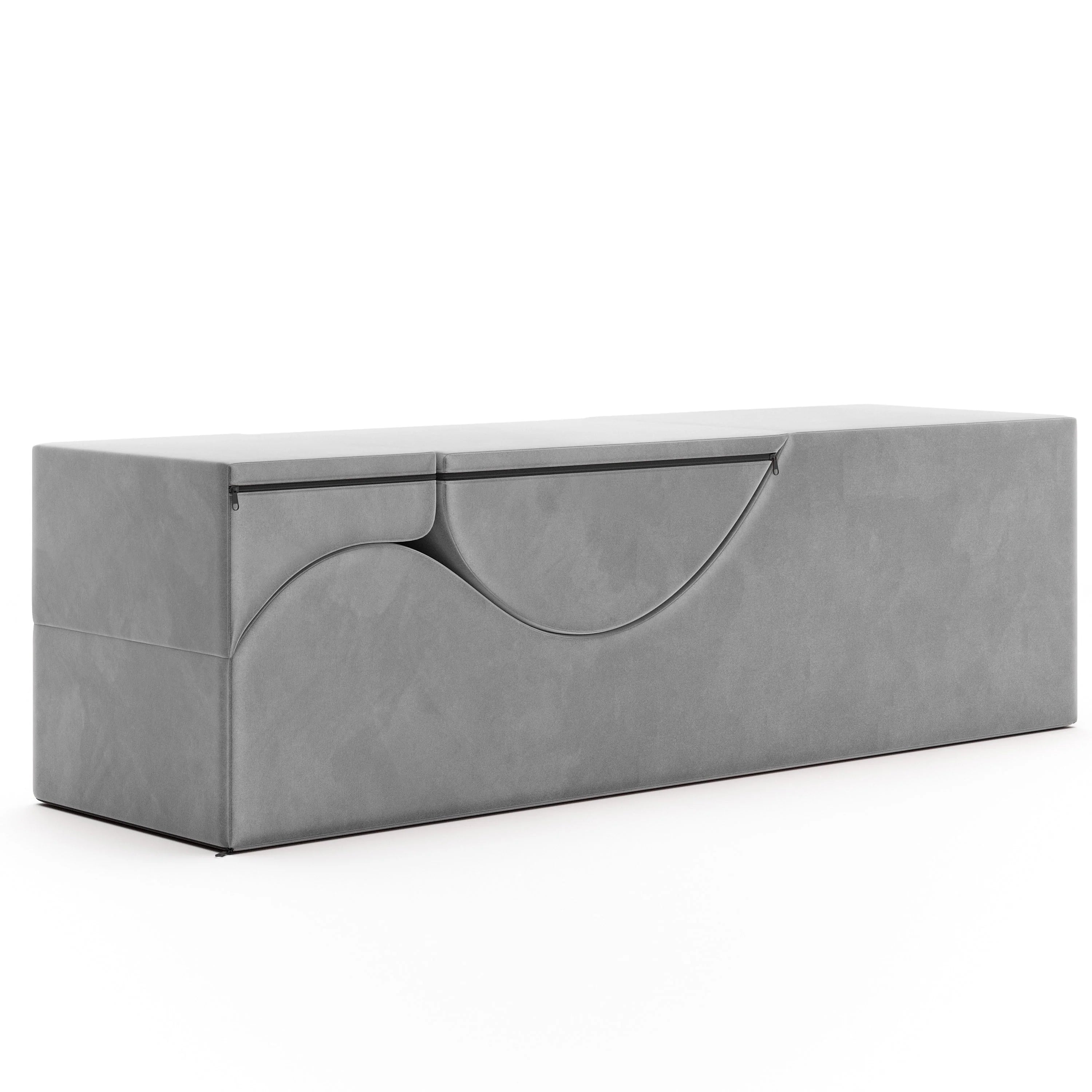 Avana Kami Chaise convertible / Yoga & Massage - Pouf 2 en 1 avec chaise longue de yoga pliable dissimulée, microvelours - N/A