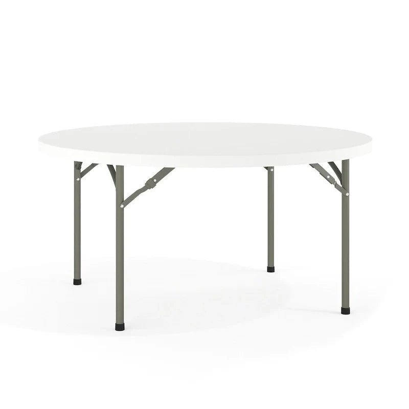 Table de réception pliante ronde en plastique de 1,5 m de diamètre avec plateau de 5 cm d'épaisseur