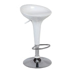 Tabouret de bar pivotant en plastique chromé, réglable en hauteur