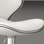 Tabouret de bar pivotant réglable en cuir rembourré