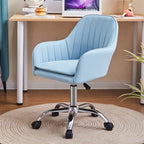 Chaise de bureau pivotante en cuir gris élégant