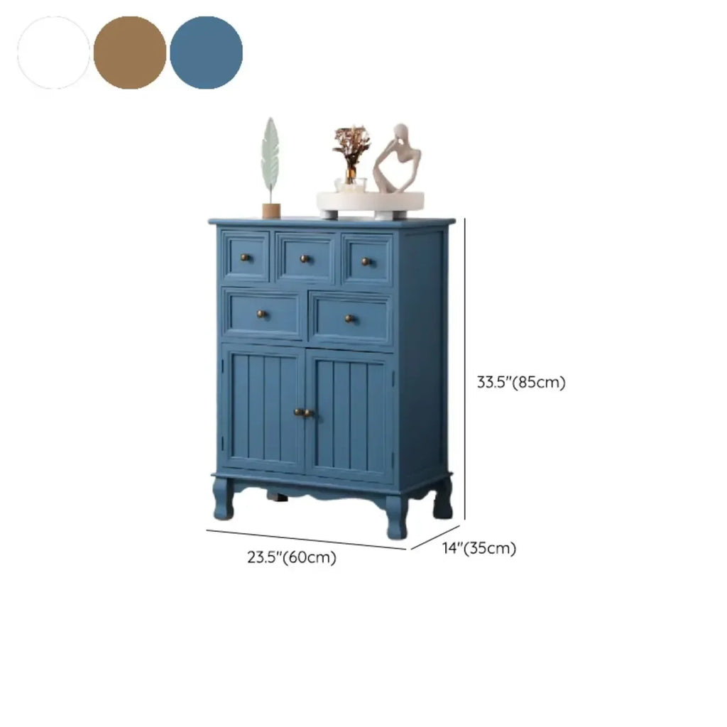 Meuble d'appoint rustique en bois marron pour le rangement du salon