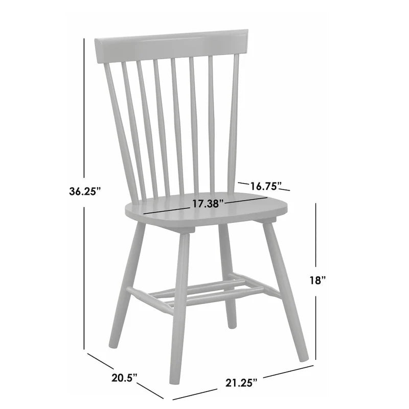 Chaises de salle à manger à barreaux en bois massif Simple Living Venice (lot de 2)