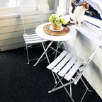 Ensemble bistro pliant 3 pièces en métal, ensemble de conversation intérieur/extérieur résistant aux intempéries pour patio, cour, jardin