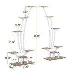 Support pour Plantes d'Intérieur, Étagère à Fleurs à 6 Niveaux pour Jardin Domestique - Lot de 2