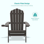 Lot de 2 chaises Adirondack pliantes Bonosuki pour patio et brasero