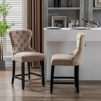 Tabouret de comptoir Carter 24 Wingback capitonné avec clous (lot de 2)
