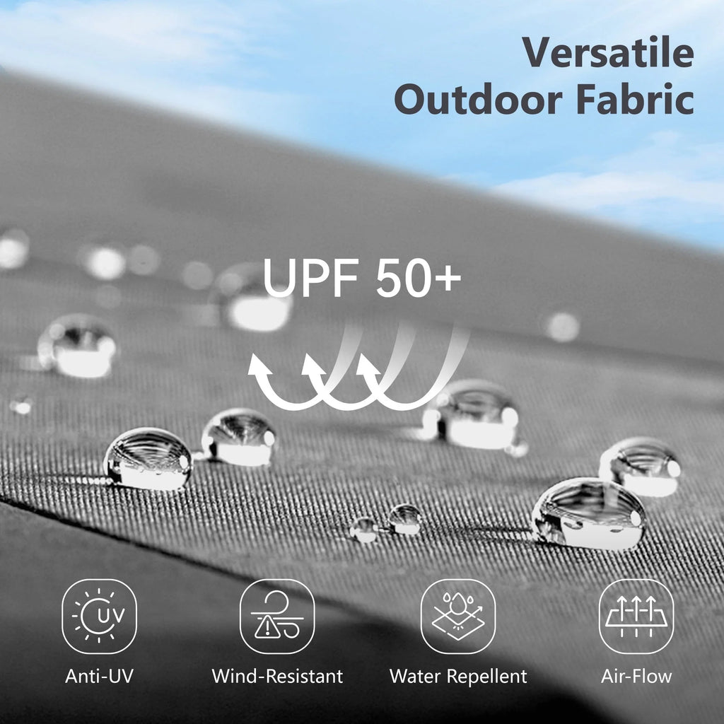 MAISON ARTS Parasol double de 4,5 m pour terrasse, grande taille, avec pied inclus