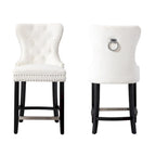 Tabouret de comptoir Carter 24 Wingback capitonné avec clous (lot de 2)
