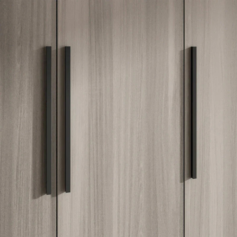 Armoire Penderie en Bois avec 6 Cubes de Rangement et Tringle Suspendue